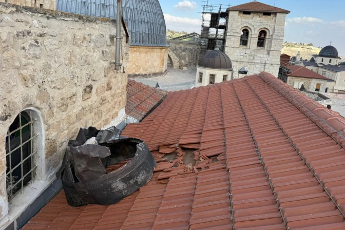 Iranian Missile Fragments Fall Near Church of the Holy Sepulchre