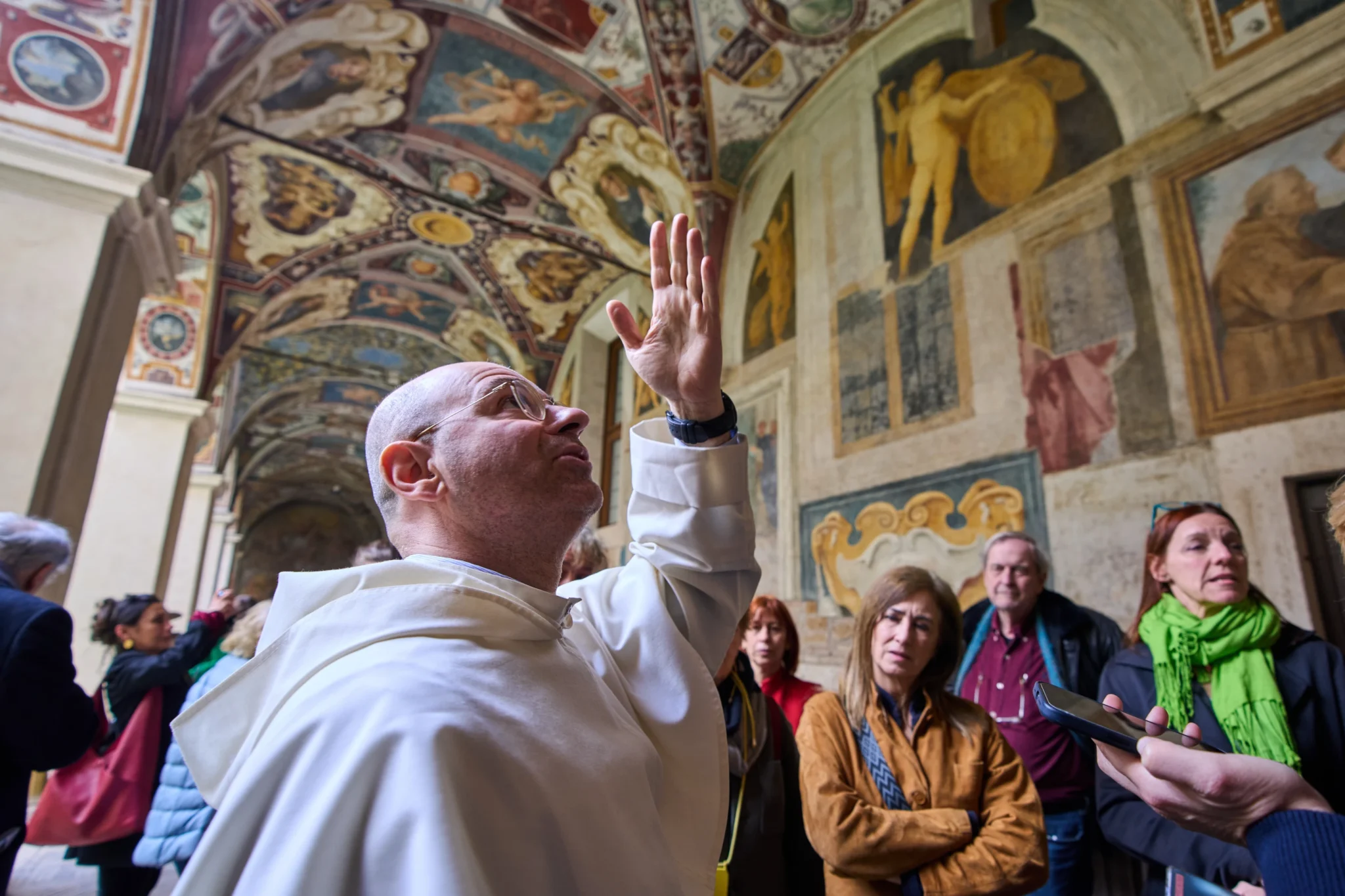 A hidden cloister in the center of Rome has a turbulent past etched on its walls