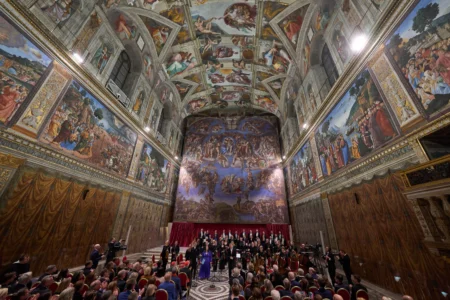 A rare look inside the Sistine Chapel for a private concert about angel encounters