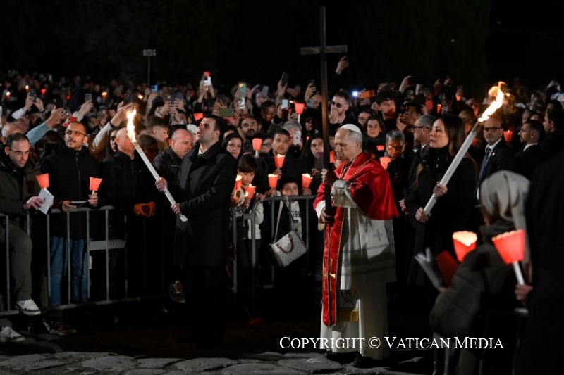 Pope Leo XIV walks the Way of the Cross, offering lesson on power