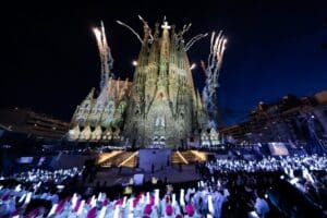 Pope Leo blesses Sagrada Familia’s Tower of Jesus, says beauty can lead people to God