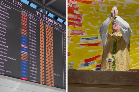 A Chapel at Rome’s Airport: An American Priest Celebrates Mass on the Move
