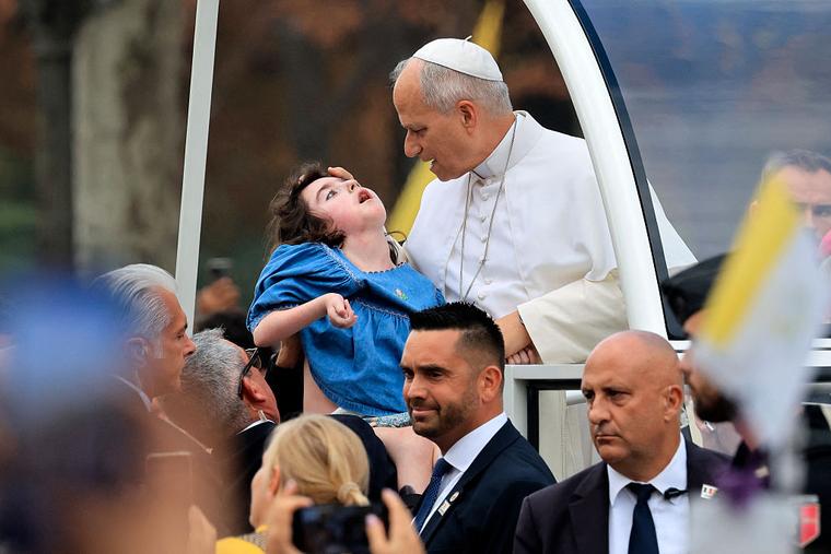 Pope Leo’s Blessing of Little Marie-Garance Becomes a ‘Yes to Life’ Icon in France